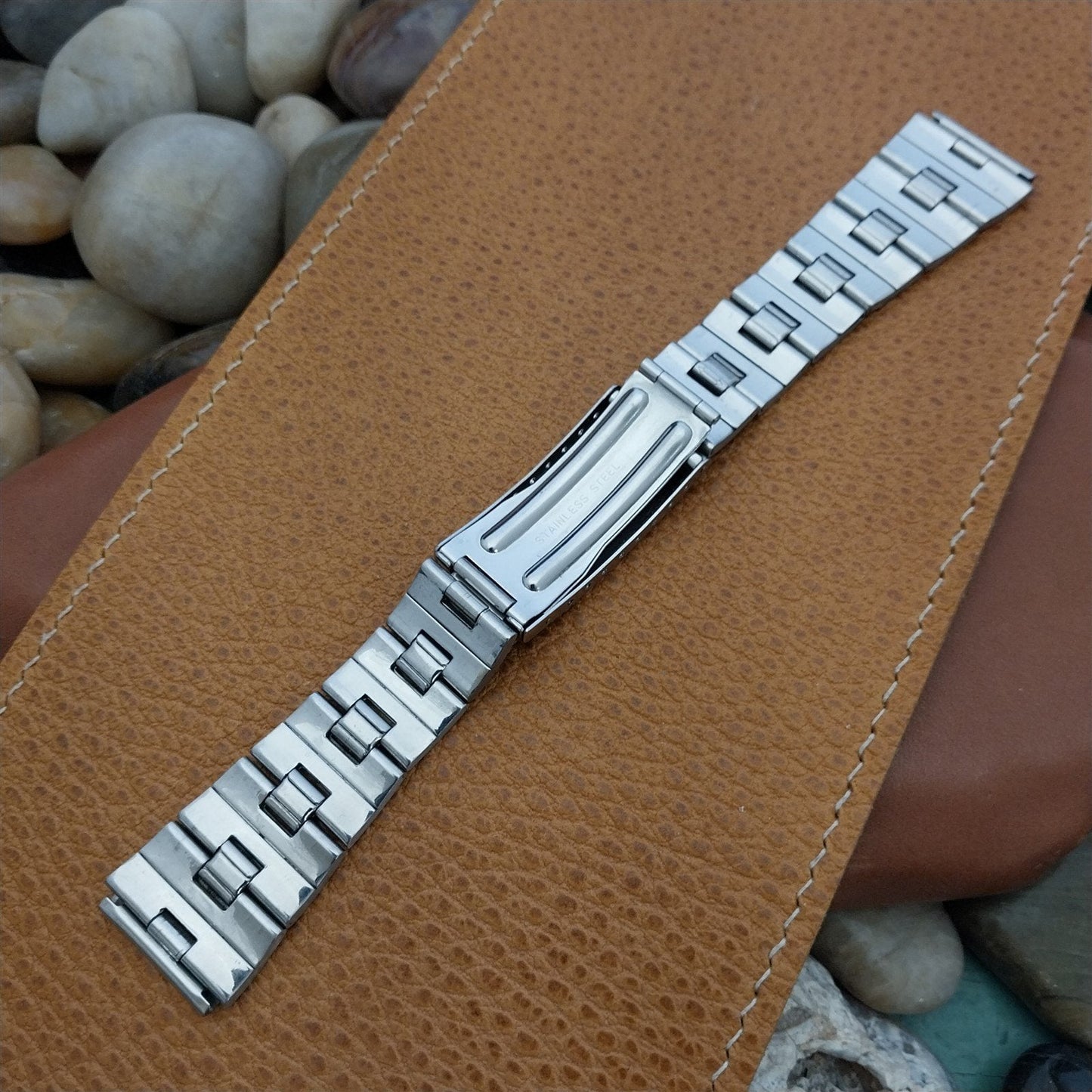 19mm 1970s Candino Stainless Steel nos Unused Vintage Watch Band