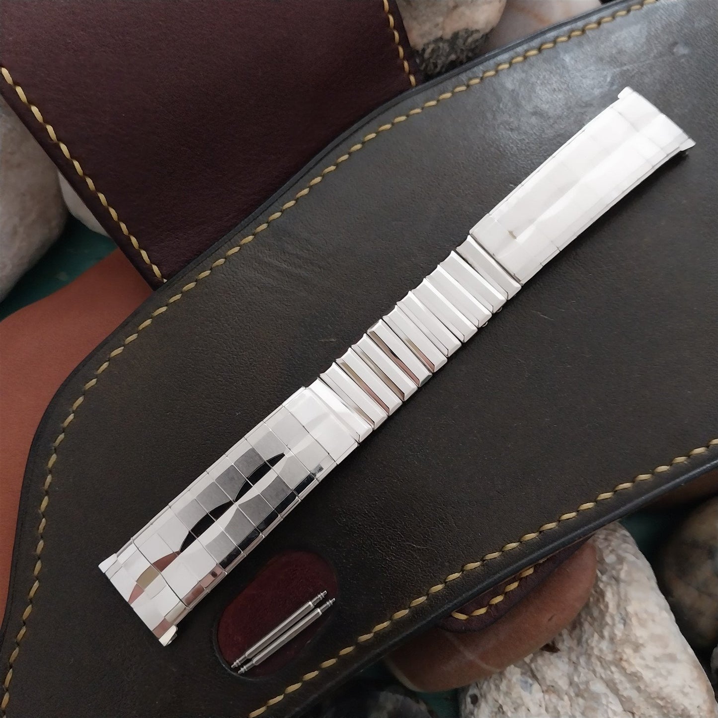 19mm 18mm White Gold-Filled Kreisler 1960s USA Unused 1960s Vintage Watch Band