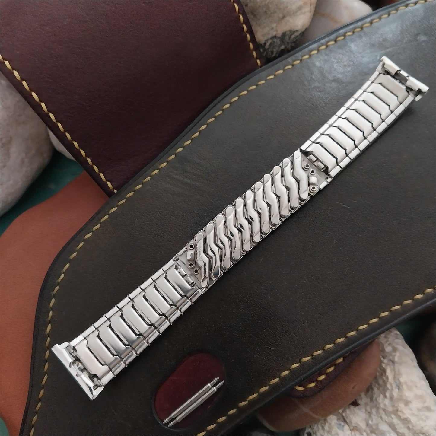 19mm 18mm White Gold-Filled Kreisler 1960s USA Unused 1960s Vintage Watch Band