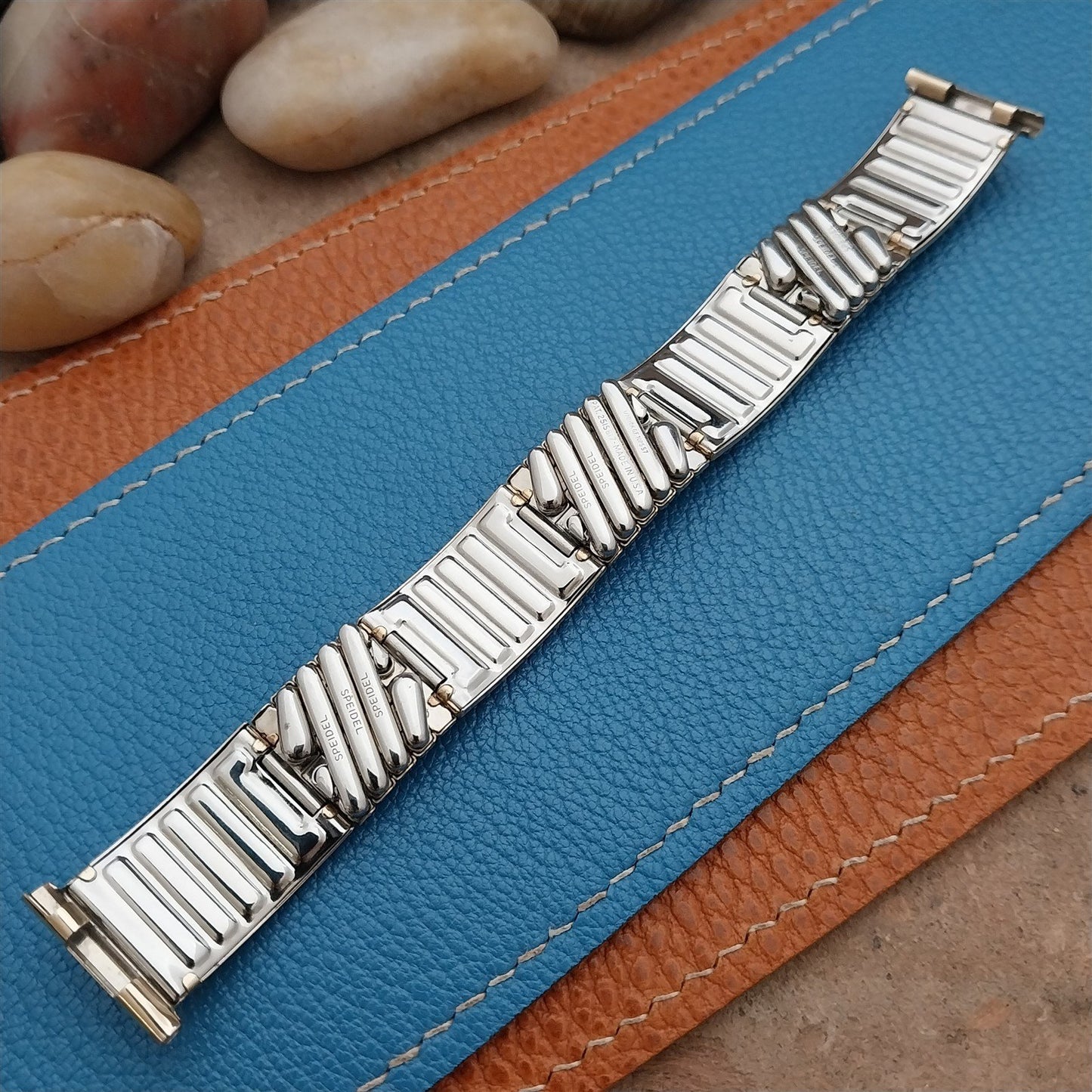 1957 Black & 10k Yellow Gold-Filled Calypso Speidel Unused Vintage Watch Band