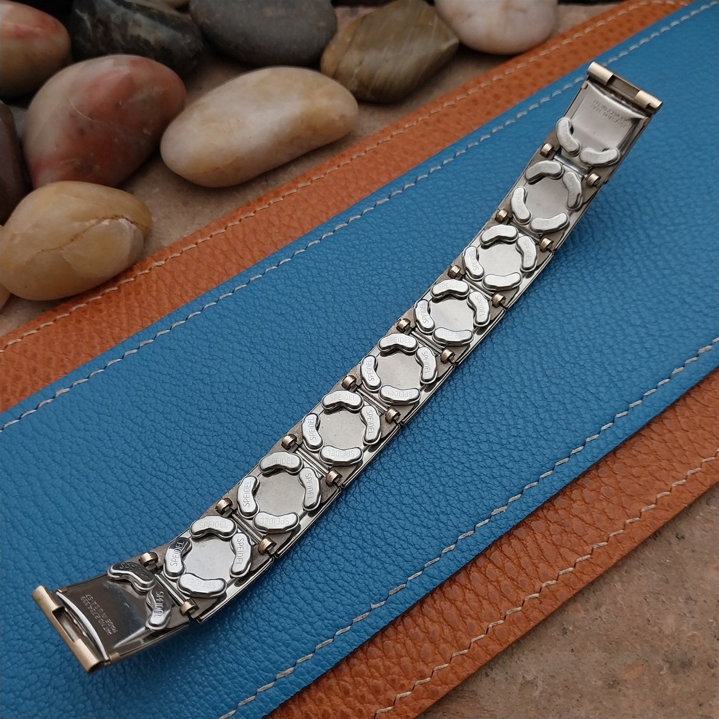 1950s Vintage 5/8" Speidel Gold Filled &Lizard Unused Classic Stretch Watch Band