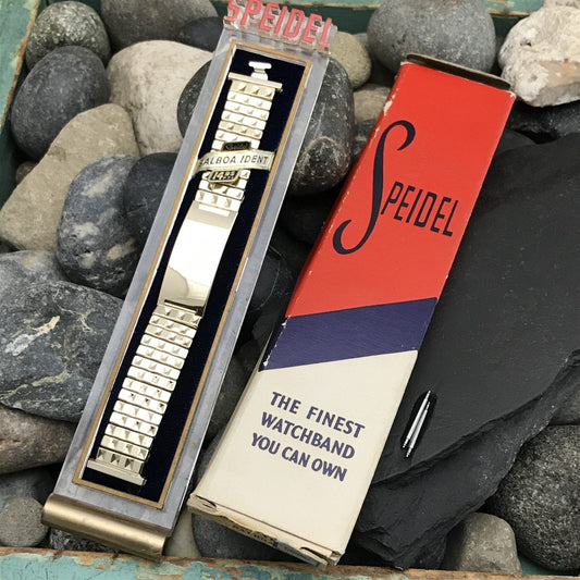 1952 10k Yellow Gold-Filled Speidel Balboa Ident 19mm Vintage Watch Band