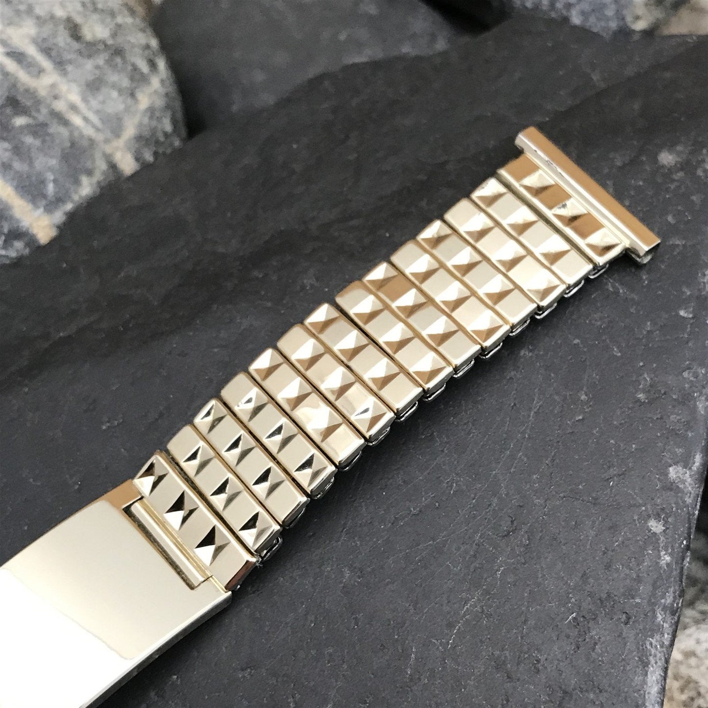 1952 10k Yellow Gold-Filled Speidel Balboa Ident 19mm Vintage Watch Band