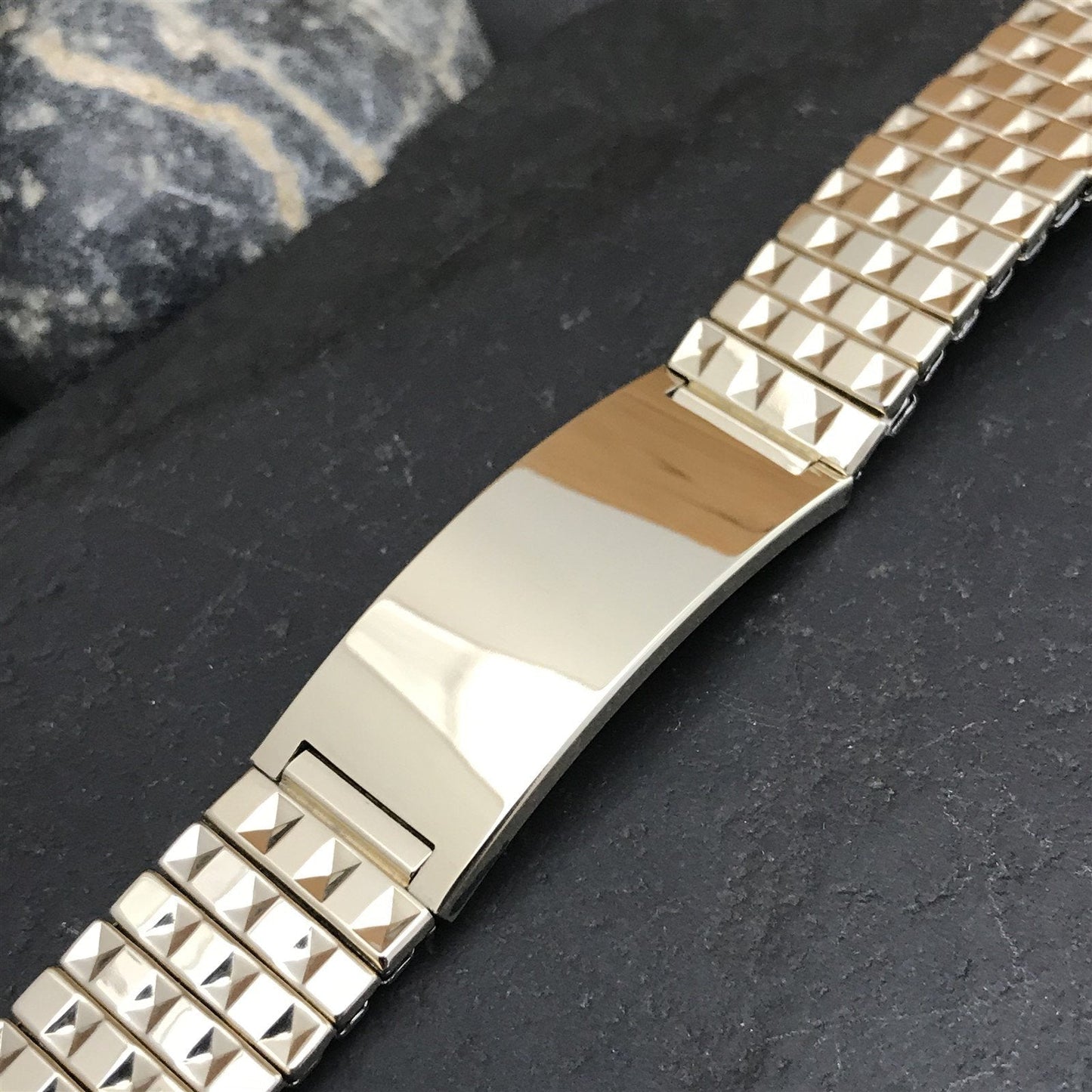 1952 10k Yellow Gold-Filled Speidel Balboa Ident 19mm Vintage Watch Band