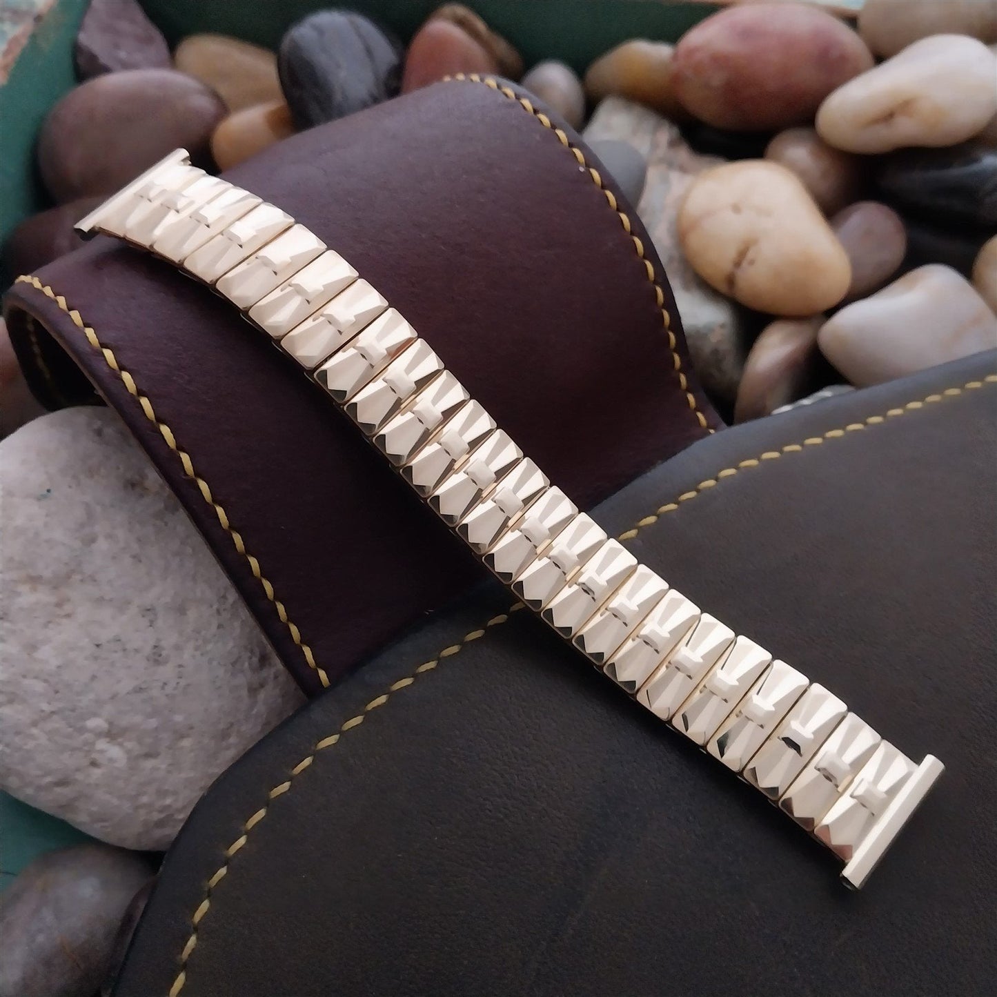 19mm 18mm 10k Gold-Fill 1957 Speidel High Ridge Unused mcm Vintage Watch Band