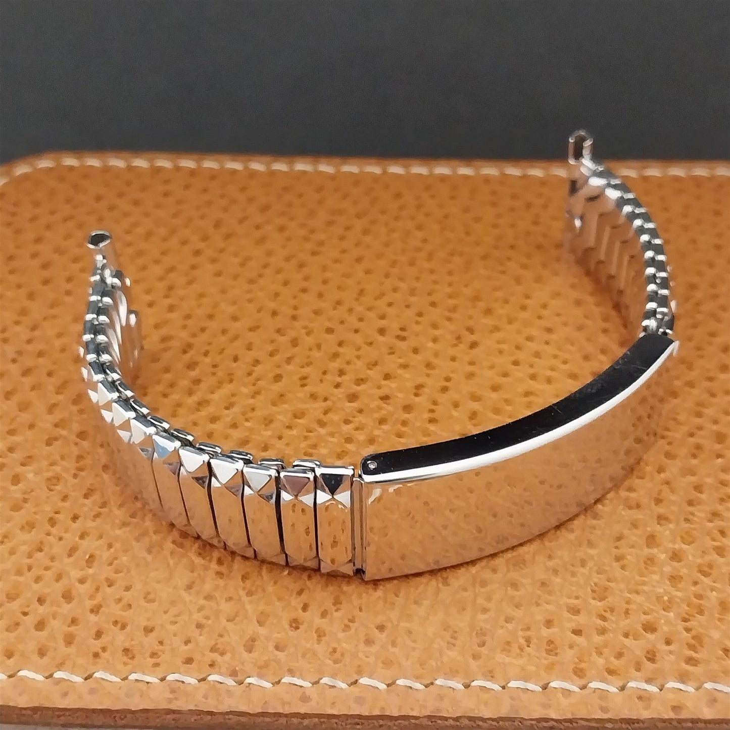 1954 White Gold Filled Photo Keepsake Speidel USA Unused Vintage Watch Band