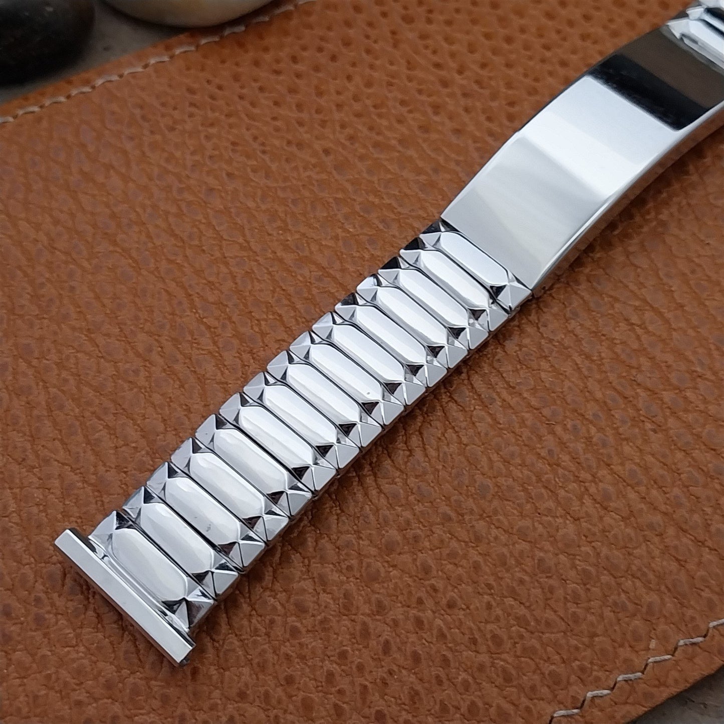 1954 White Gold Filled Photo Keepsake Speidel USA Unused Vintage Watch Band