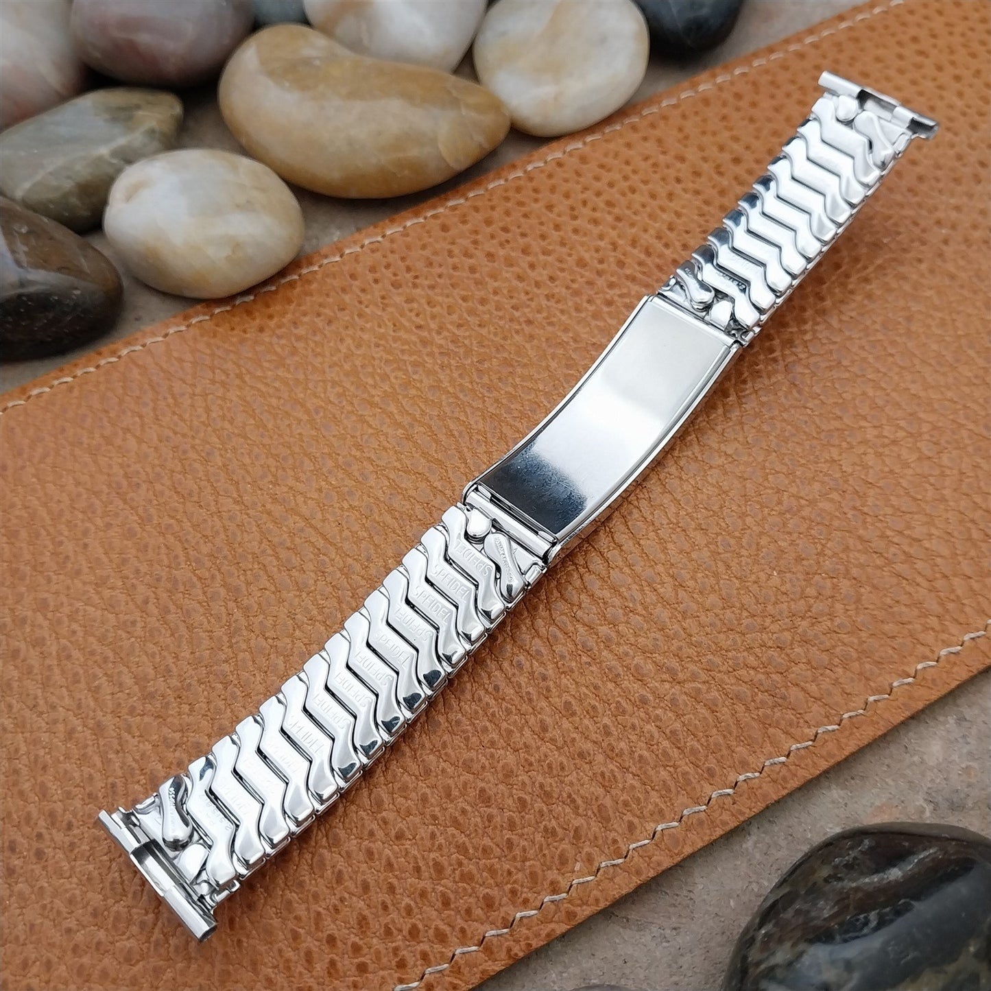 1954 White Gold Filled Photo Keepsake Speidel USA Unused Vintage Watch Band