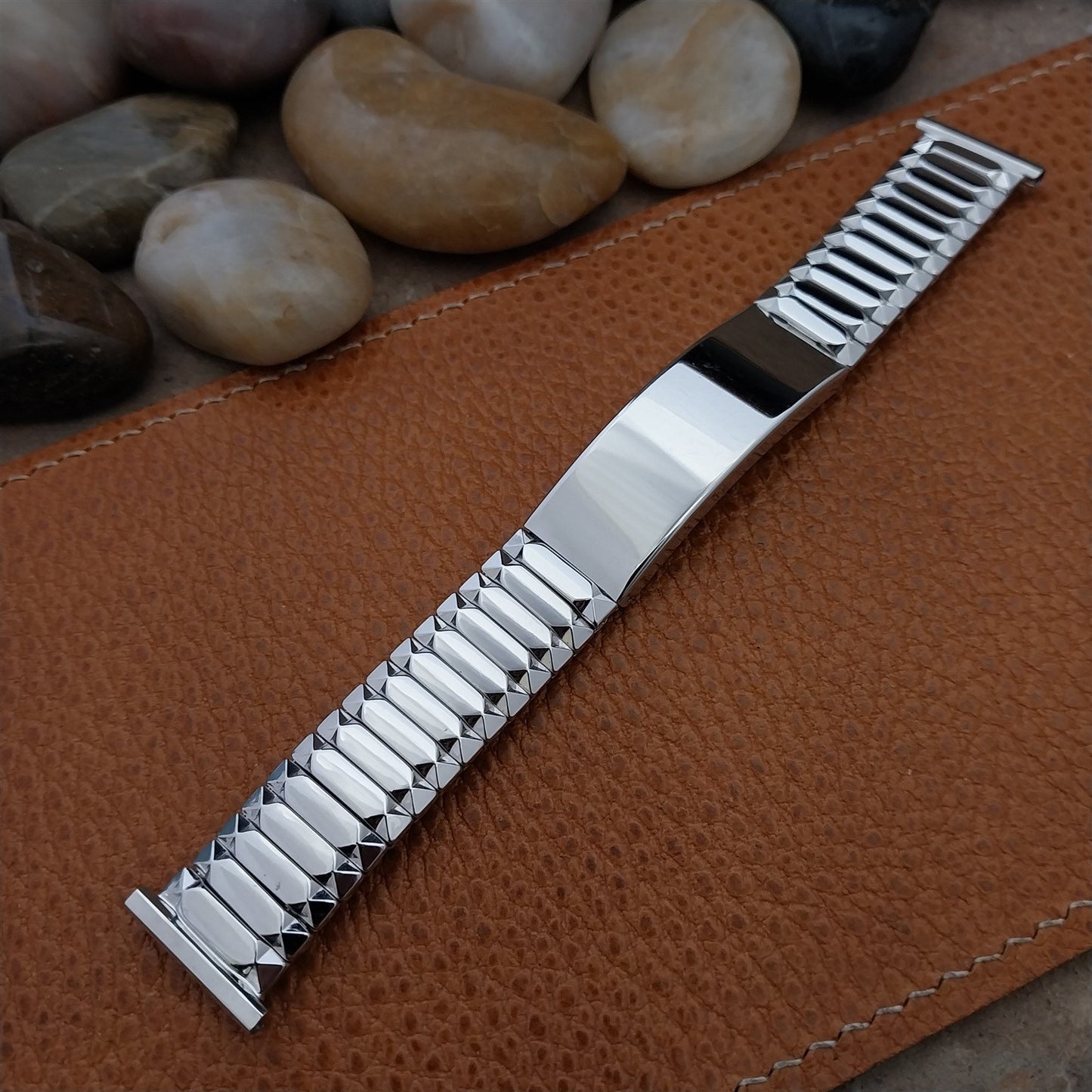 1954 White Gold Filled Photo Keepsake Speidel USA Unused Vintage Watch Band