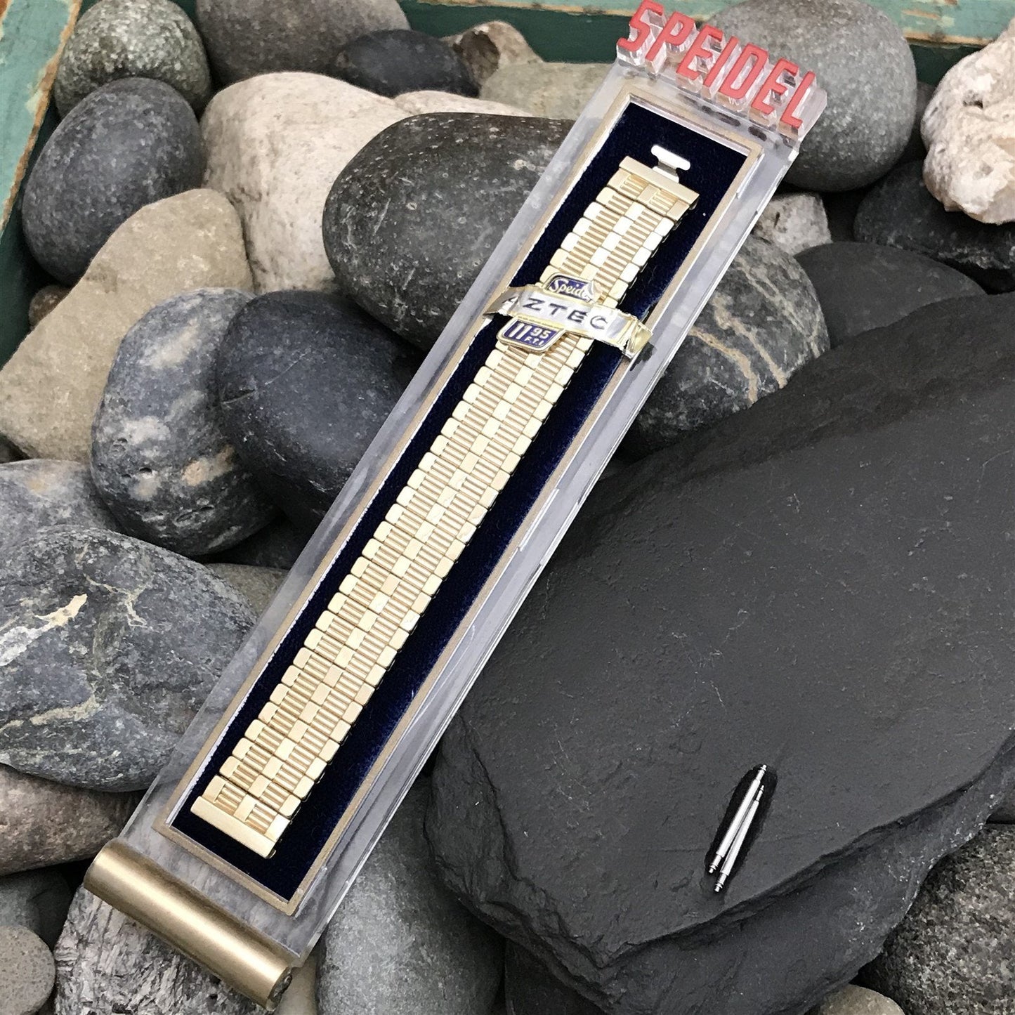 1953 Speidel Aztec 5/8" 10k Yellow Gold-Fill Expansion Unused Vintage Watch Band