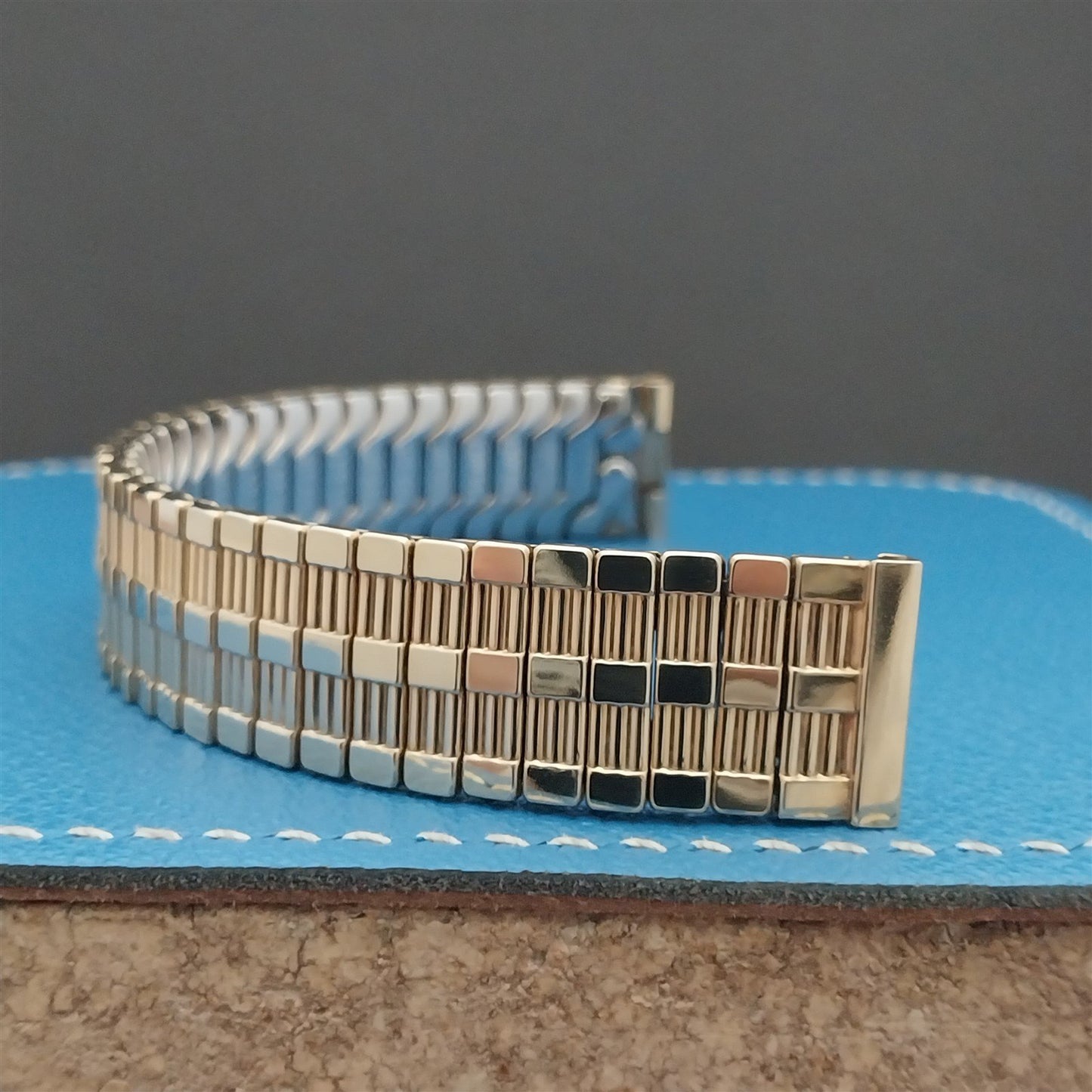 1953 Speidel Aztec 5/8" 10k Yellow Gold-Fill Expansion Unused Vintage Watch Band