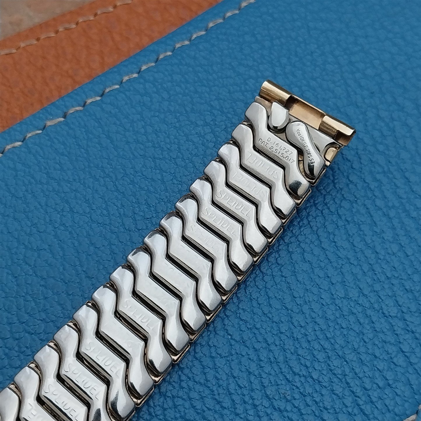 1953 Speidel Aztec 5/8" 10k Yellow Gold-Fill Expansion Unused Vintage Watch Band