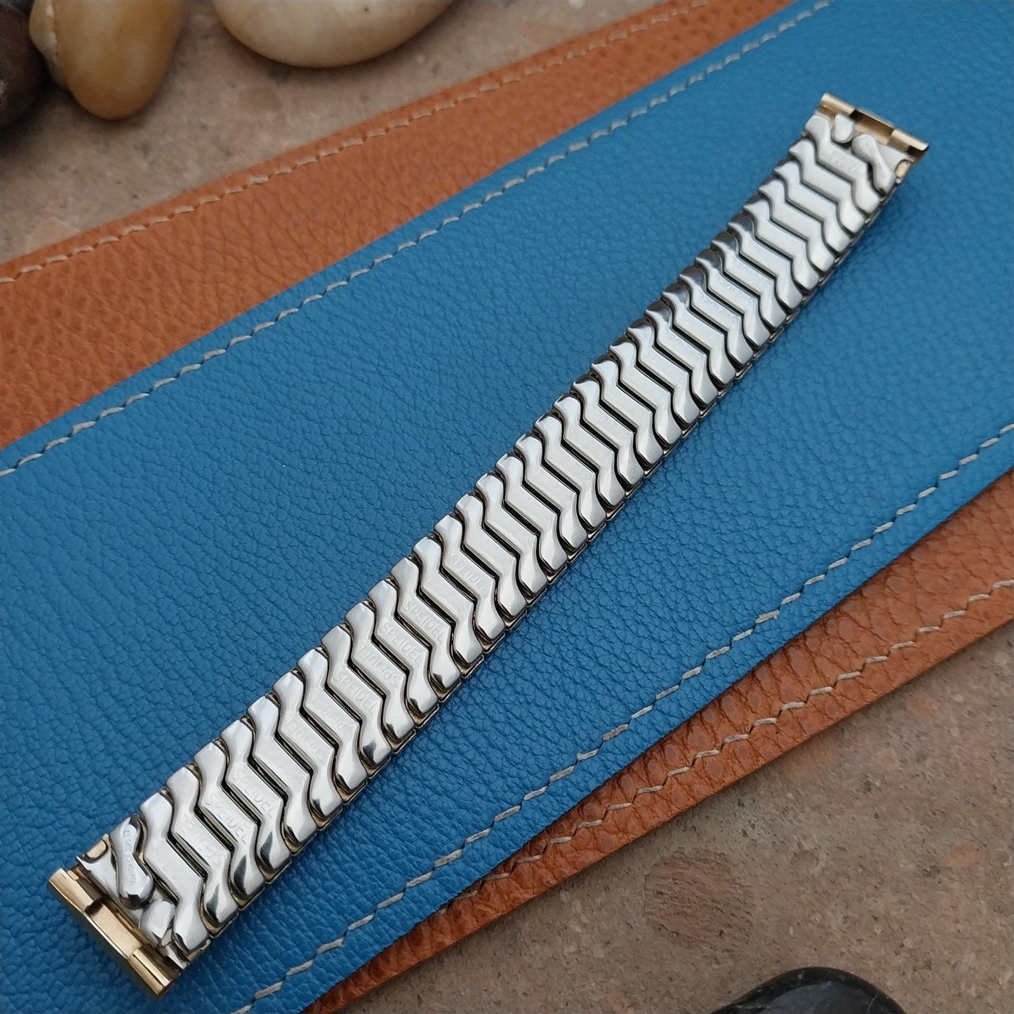 1953 Speidel Aztec 5/8" 10k Yellow Gold-Fill Expansion Unused Vintage Watch Band