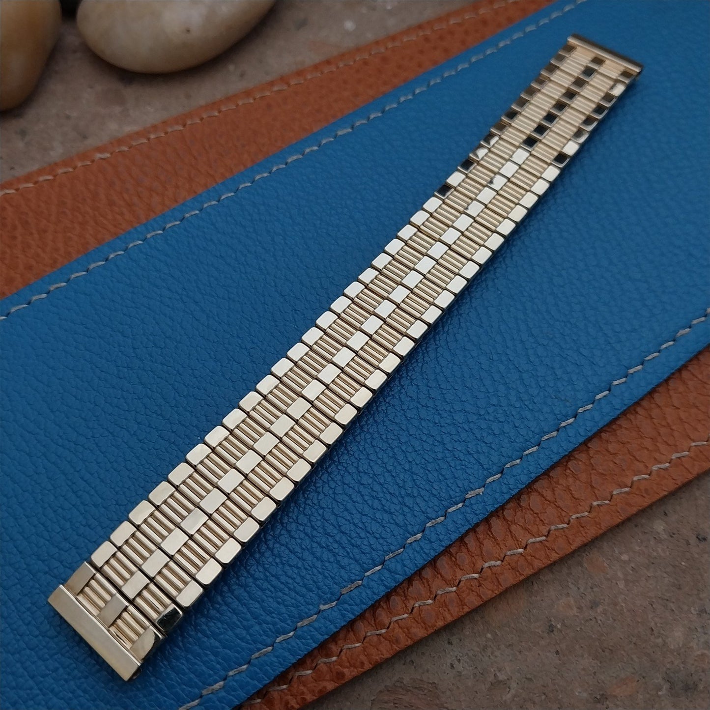 1953 Speidel Aztec 5/8" 10k Yellow Gold-Fill Expansion Unused Vintage Watch Band