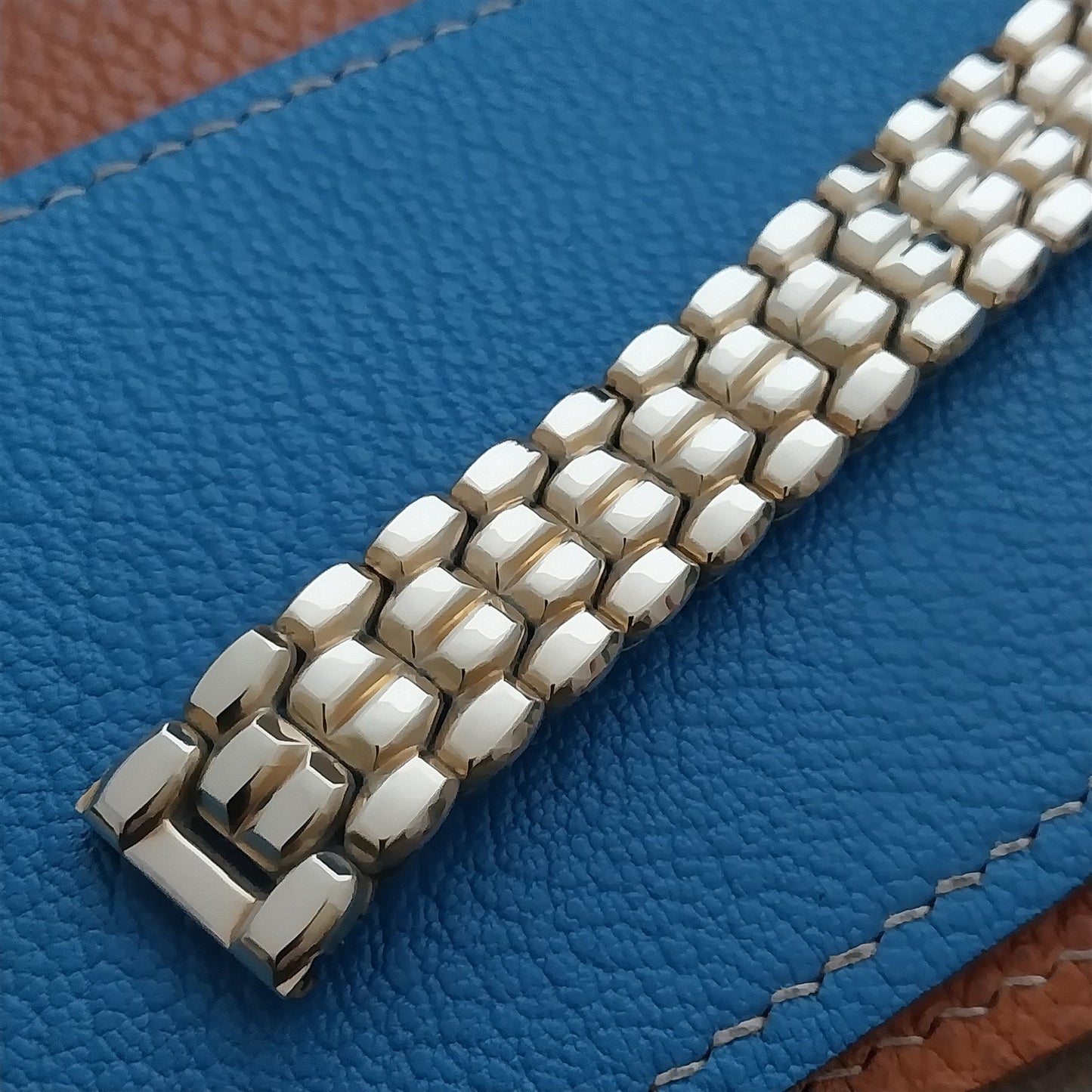 5/8" 1950s Cobblestone Speidel 10k Yellow Gold-Filled Watch Band