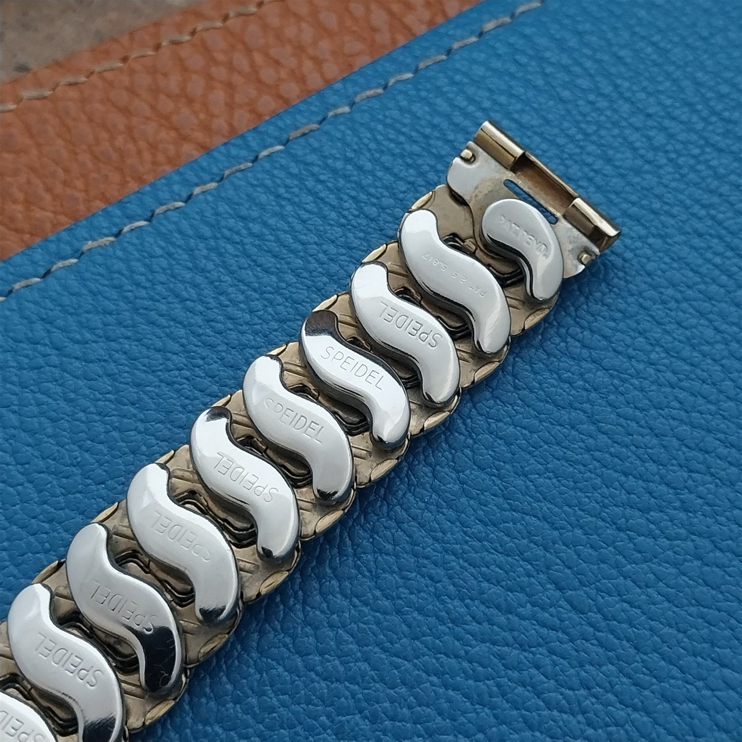 5/8" 1950s Cobblestone Speidel 10k Yellow Gold-Filled Watch Band