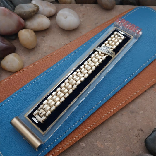 5/8" 1950s Cobblestone Speidel 10k Yellow Gold-Filled Watch Band