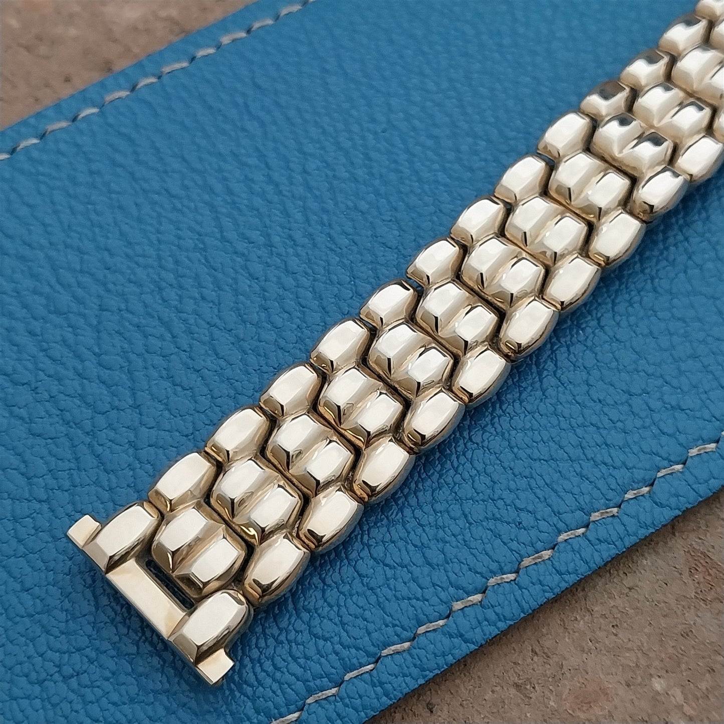 1950s Cobblestone Speidel 10k Yellow Gold-Filled Unused Vintage Watch Band