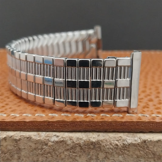 19mm 18mm 16mm White Gold-Filled 1953 Speidel Aztec Short nos Vintage Watch Band