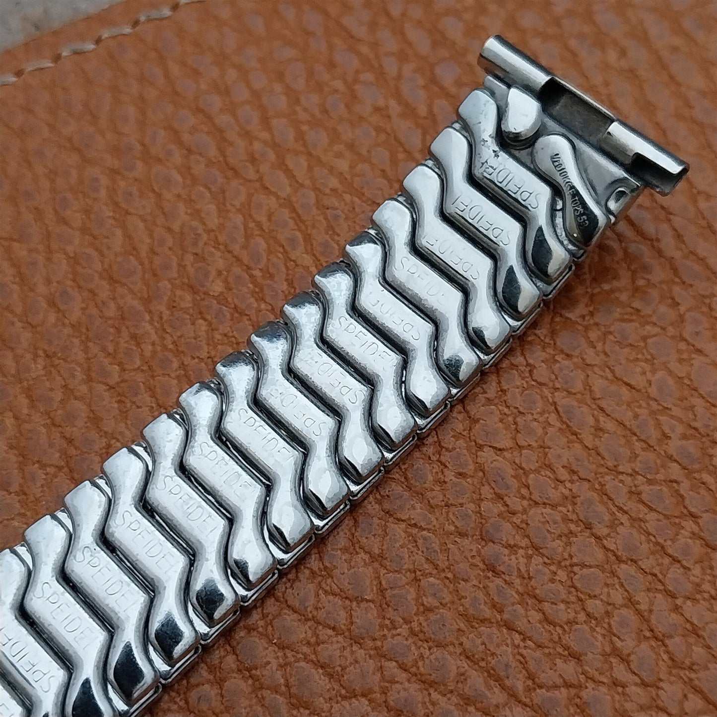 19mm 18mm 16mm White Gold-Filled 1953 Speidel Aztec Short nos Vintage Watch Band