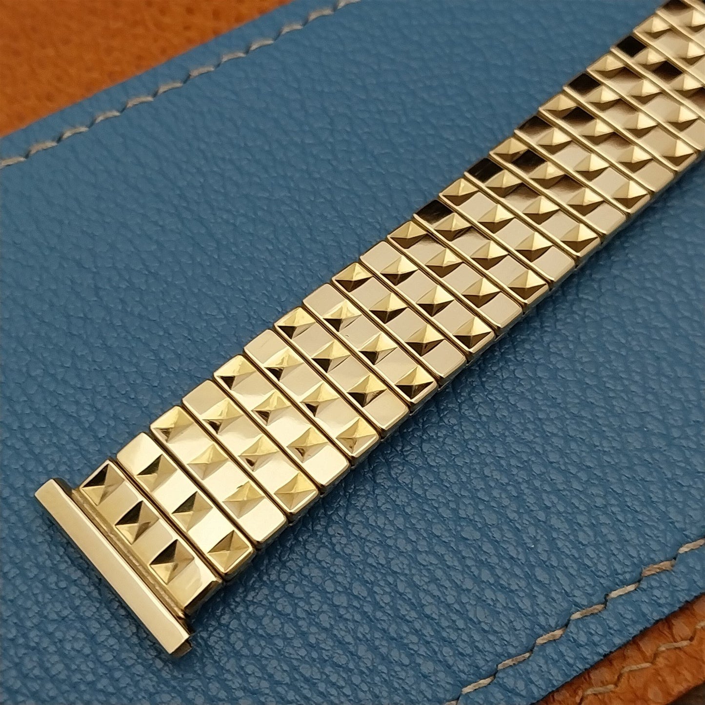 50s Yellow Gold-Fill 19mm 18mm 16mm Speidel Balboa Short nos Vintage Watch Band