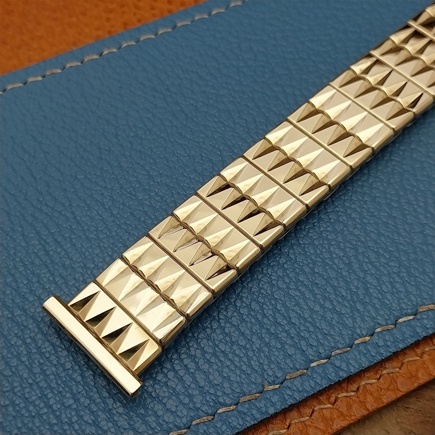 1957 Vintage Speidel CrossFire Yellow Gold-Fill 19mm 18mm 16mm Unused Watch Band