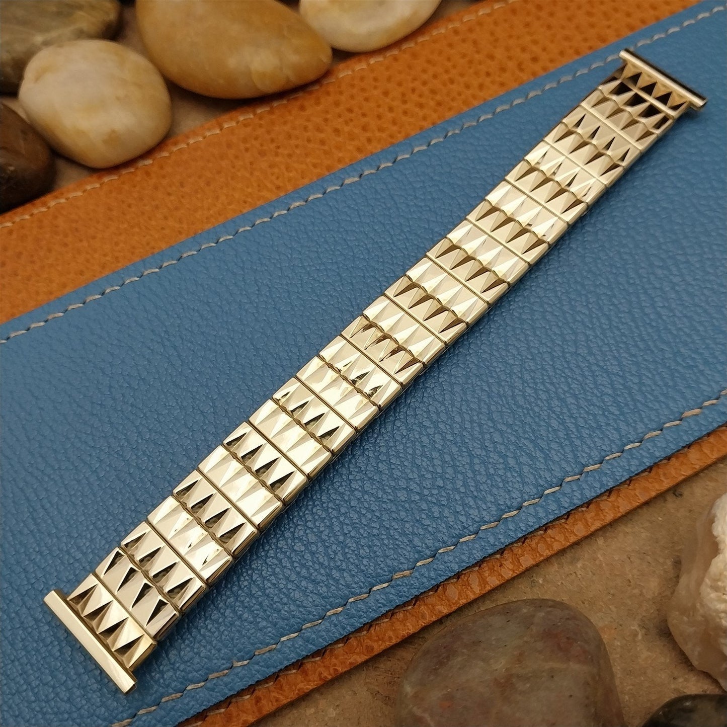 1957 Vintage Speidel CrossFire Yellow Gold-Fill 19mm 18mm 16mm Unused Watch Band