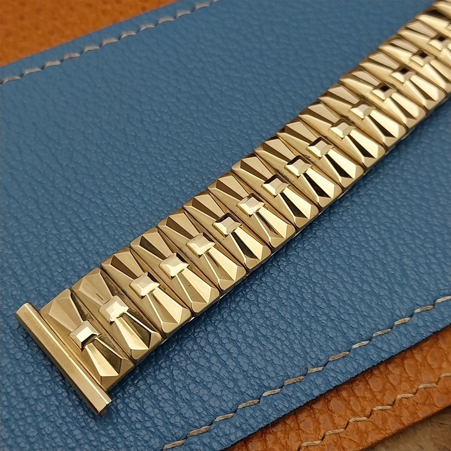 Long Speidel 10k Gold-Filled 1957 High Ridge 19mm nos Vintage Watch Band