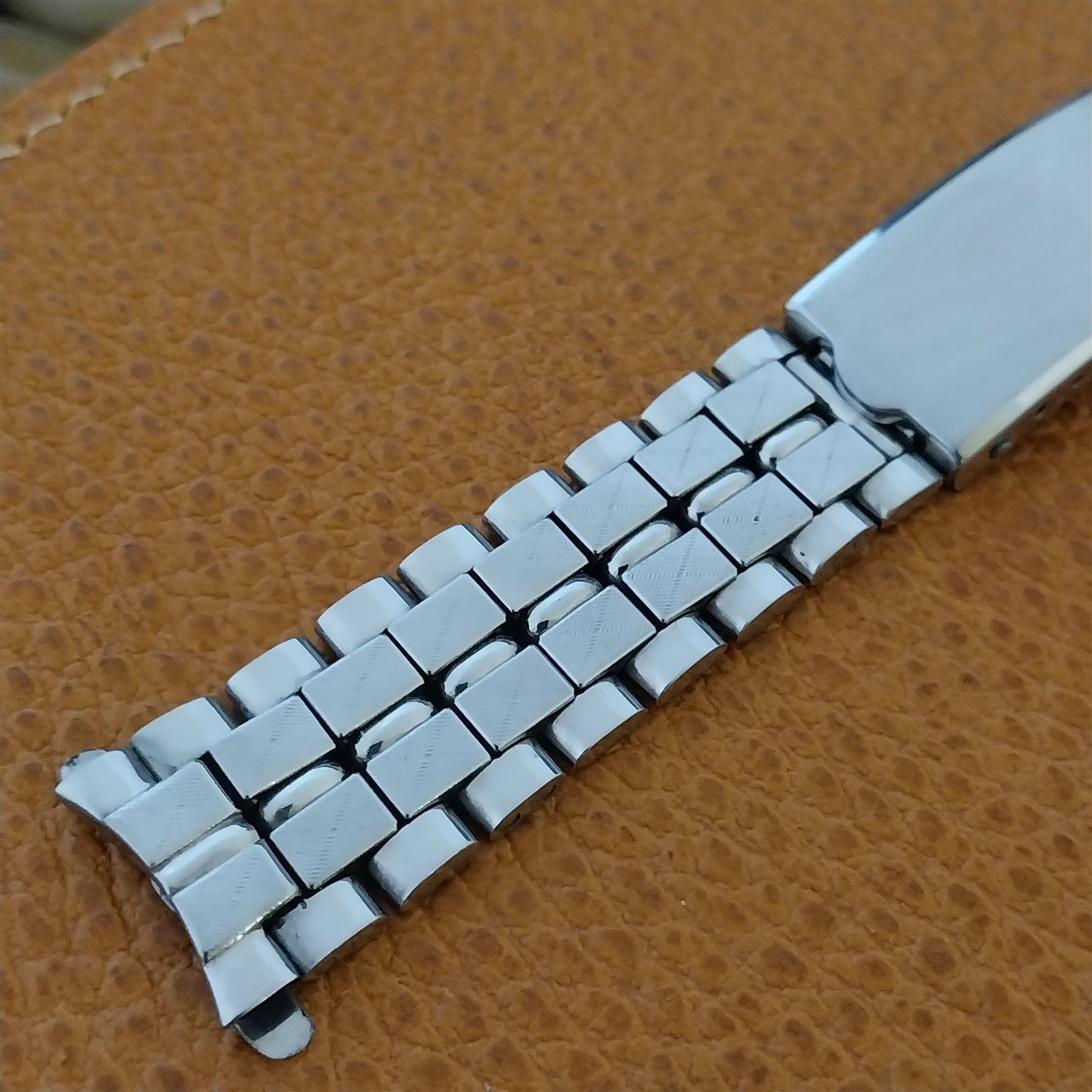 Beads of Rice Stainless Steel 17.2mm 1960s-1970s NOS Unused Vintage Watch Band