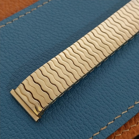 Vintage 1970s 17mm 16mm Yellow Gold RGP Speidel Riptide 17.2mm Watch Band