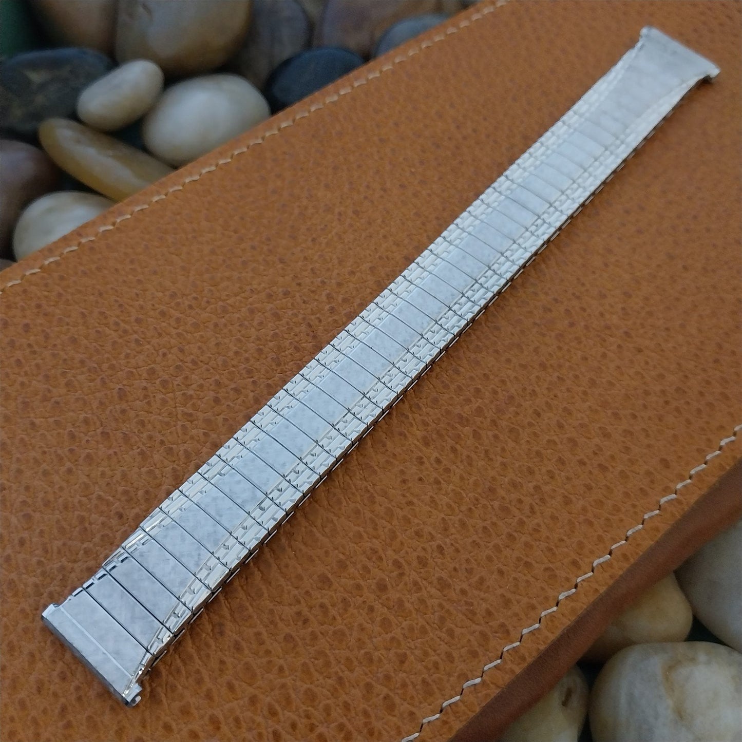 18mm 19mm 1962 10k White Gold-Filled Speidel Unused nos Vintage Watch Band