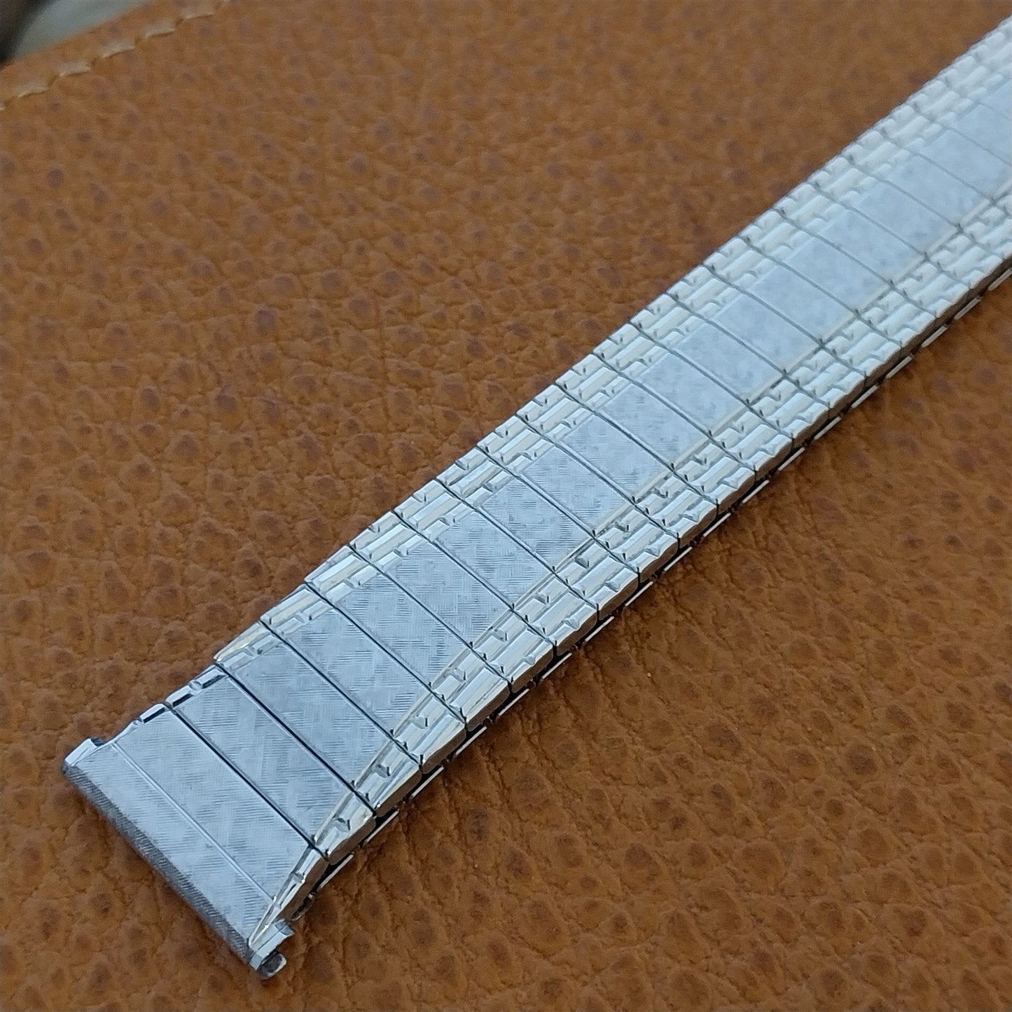 18mm 19mm 1962 10k White Gold-Filled Speidel Unused nos Vintage Watch Band