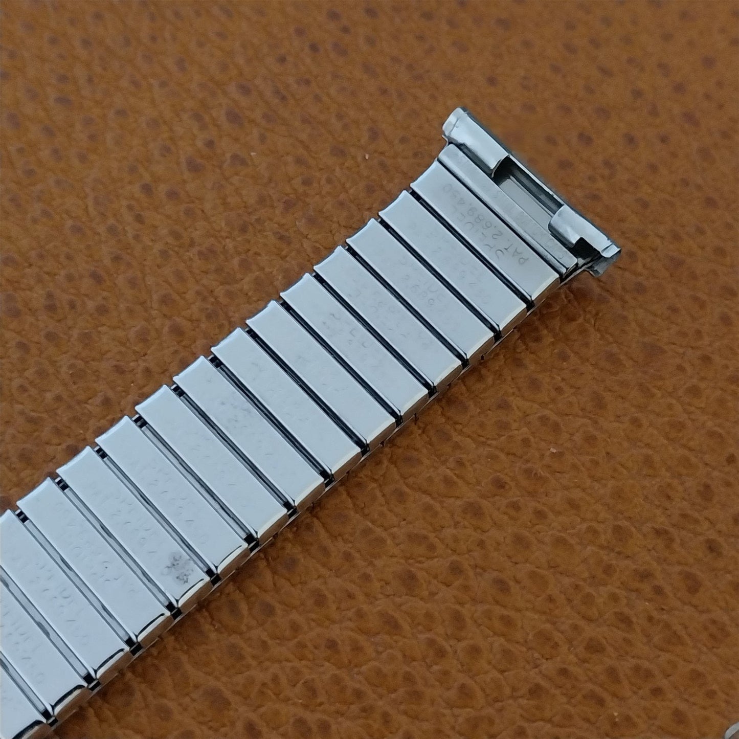 18mm 19mm 1962 10k White Gold-Filled Speidel Unused nos Vintage Watch Band