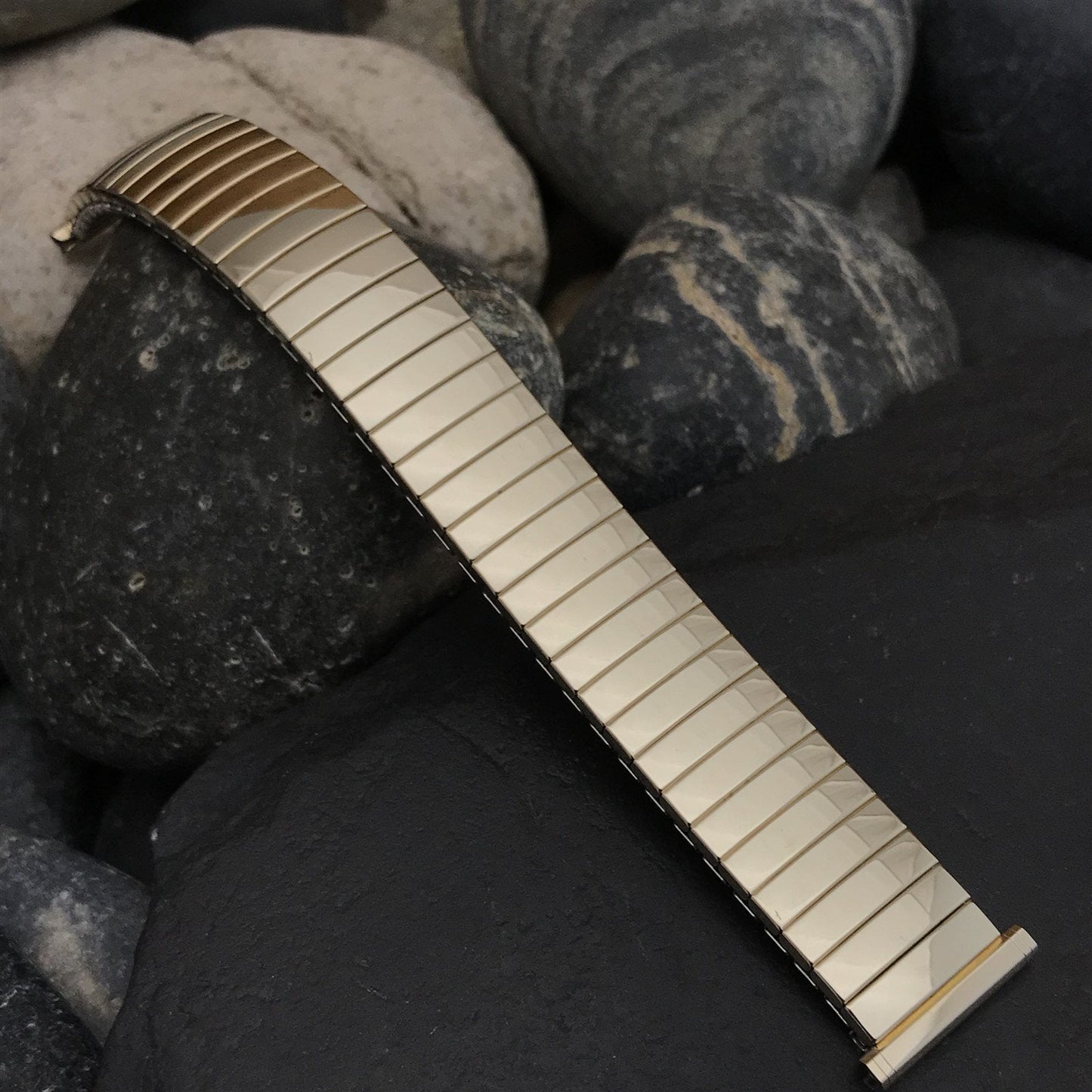 rare 1968 10k yellow Gold-Filled Speidel Plainsman nos Vintage Watchband