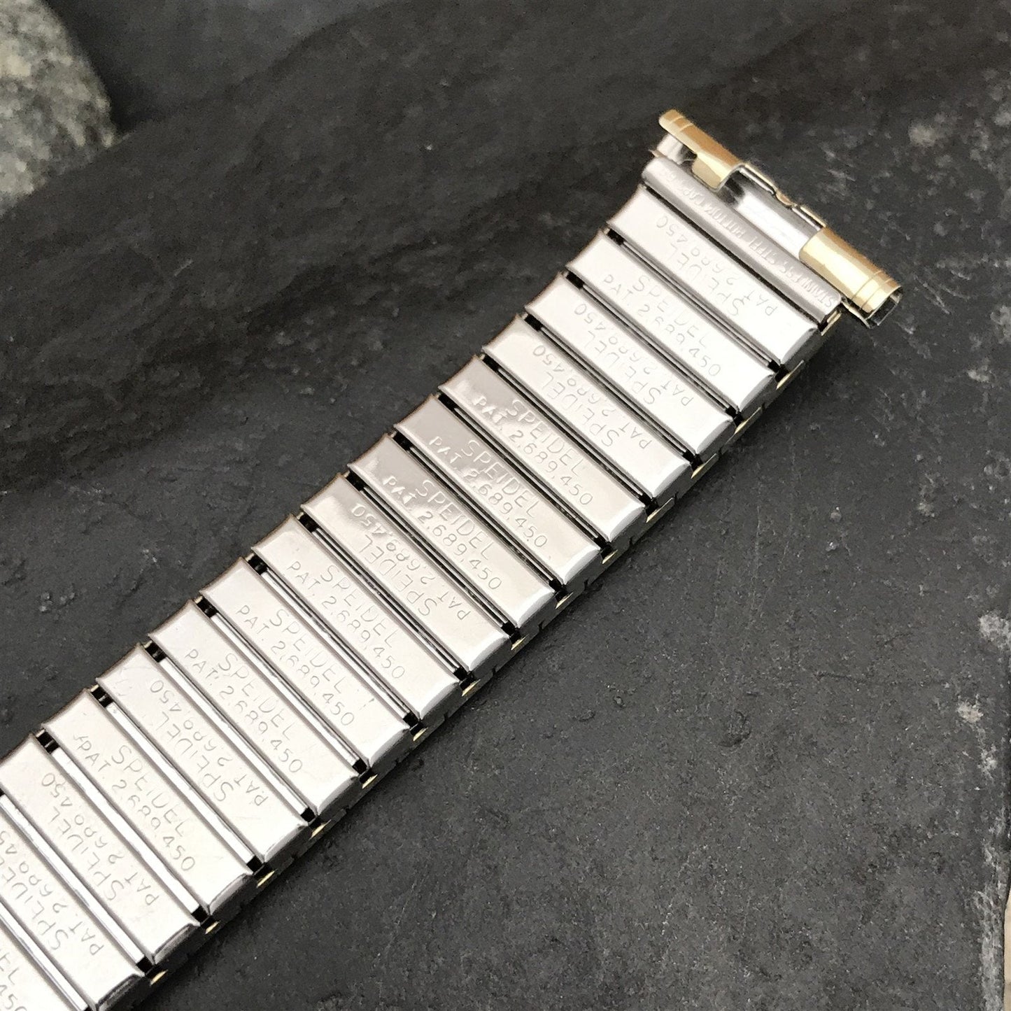 rare 1968 10k yellow Gold-Filled Speidel Plainsman nos Vintage Watchband