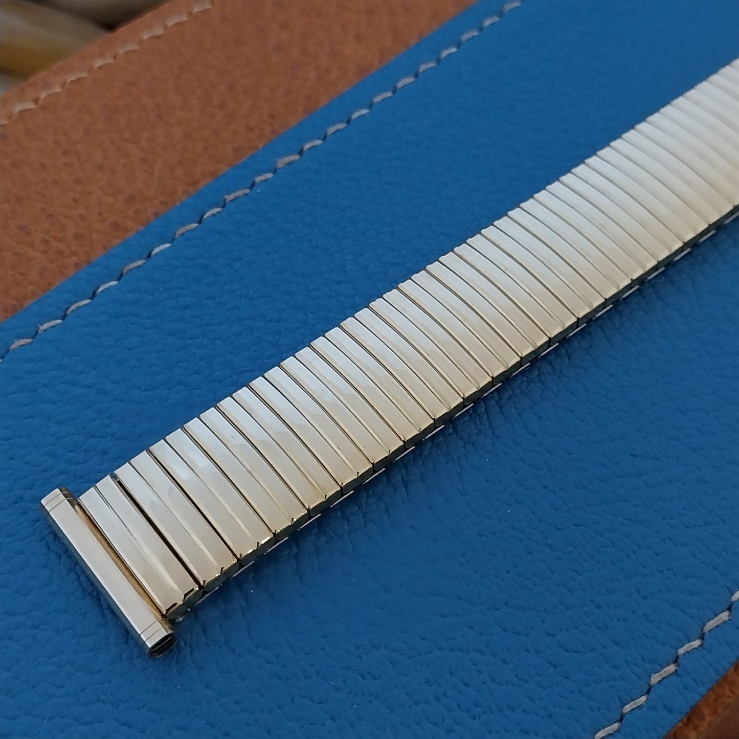 1960s 10k Yellow Gold-Filled Speidel Linesman USA nos Vintage Watch Band