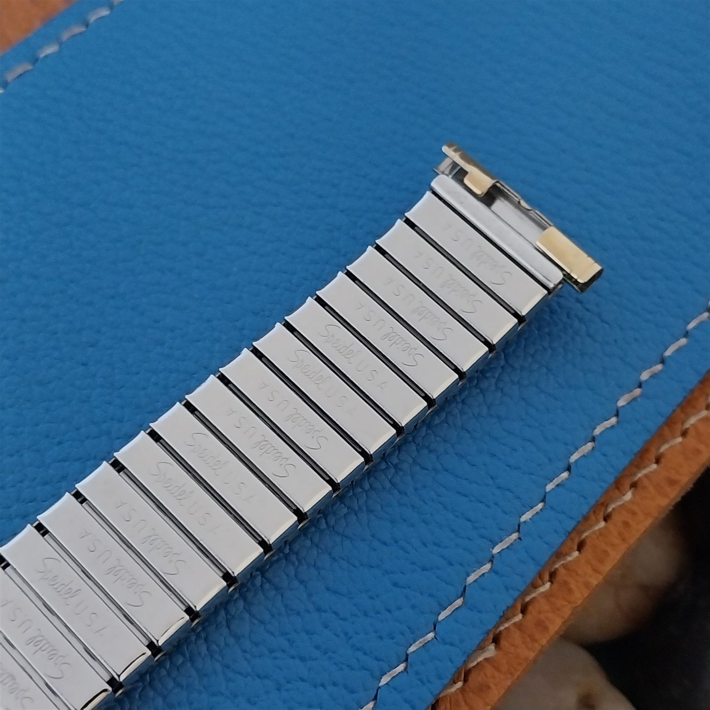 1960s 10k Yellow Gold-Filled Speidel Linesman USA nos Vintage Watch Band