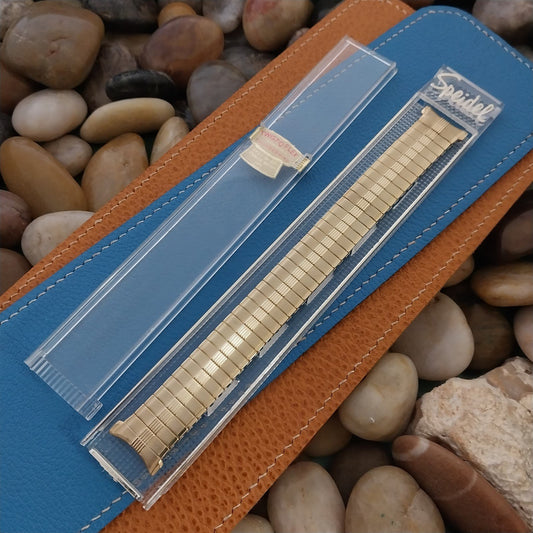 19mm 18mm Long Speidel Thunderbird 1970 Yellow Gold-Filled nos Vintage Watchband