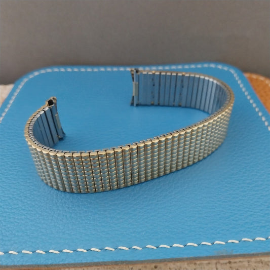 19mm 1970s Speidel Thinline USA Long Yellow Gold-Tone Unused Vintage Watch Band