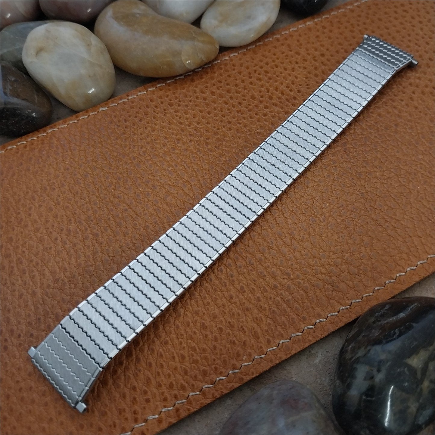 Vintage Speidel Thinline 1970s Stainless Steel Flared Long Unused Watch Band nos