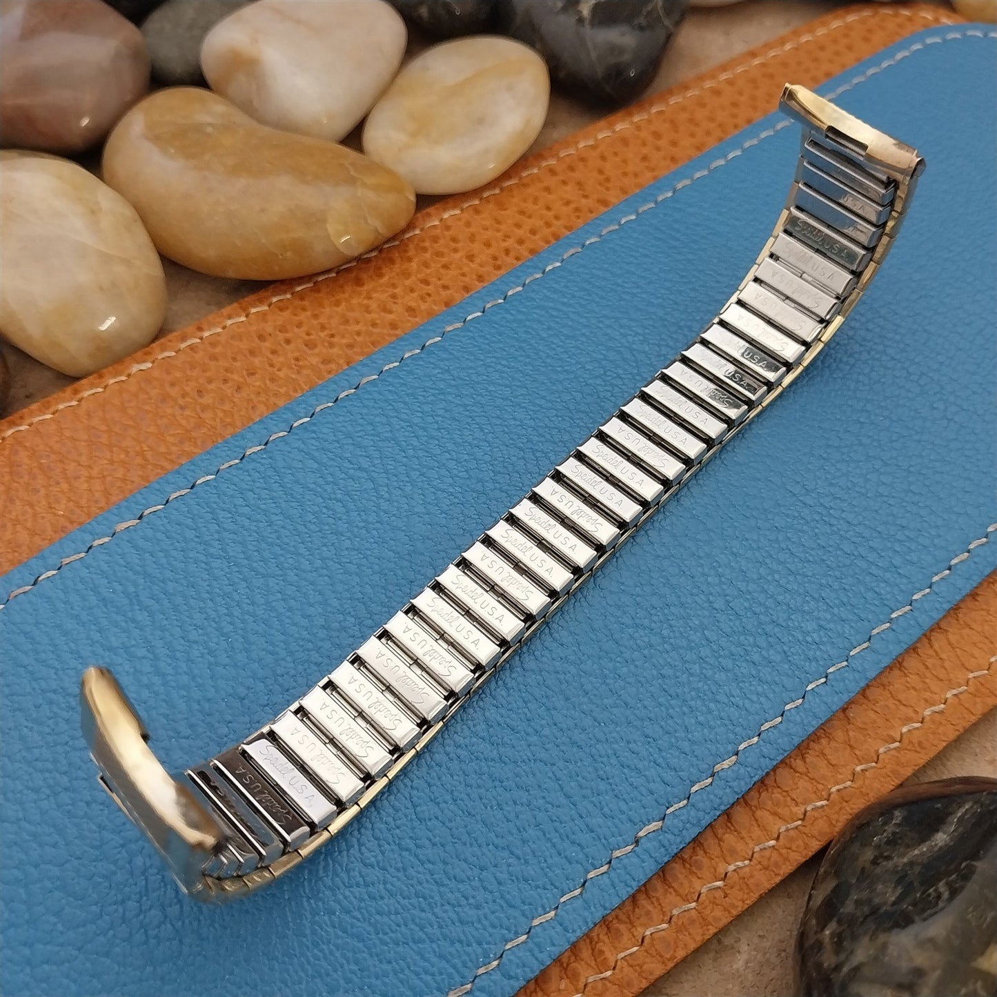 19mm 18mm 10k Yellow Gold-Filled Speidel Tapered Unused 1970s Vintage Watch Band