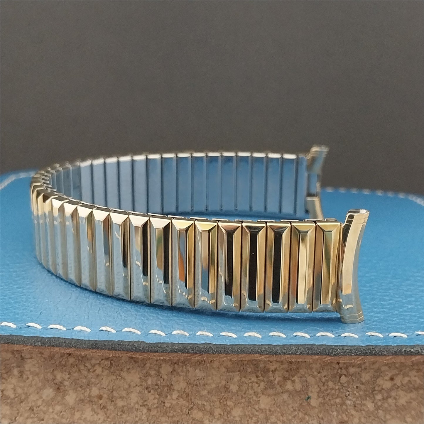 Long 19mm 18mm 10k Gold Filled Vintage Speidel Fullback Expansion Watch Band nos