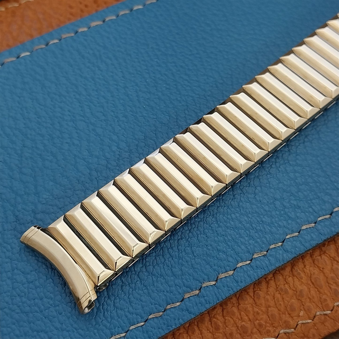 Long 19mm 18mm 10k Gold Filled Vintage Speidel Fullback Expansion Watch Band nos