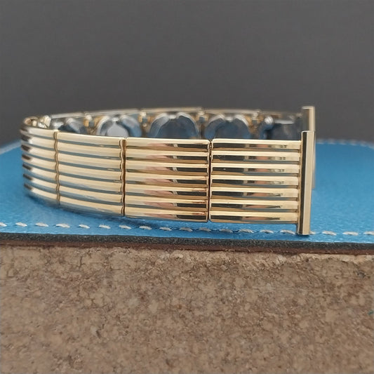 10k Gold Filled 1955 Speidel In The Groove Floating-Link nos Vintage Watch Band