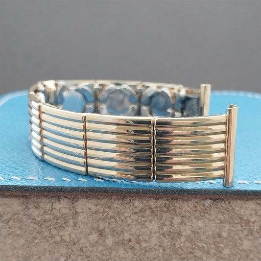 10k Gold Filled 1955 Speidel In The Groove Floating-Link nos Vintage Watch Band