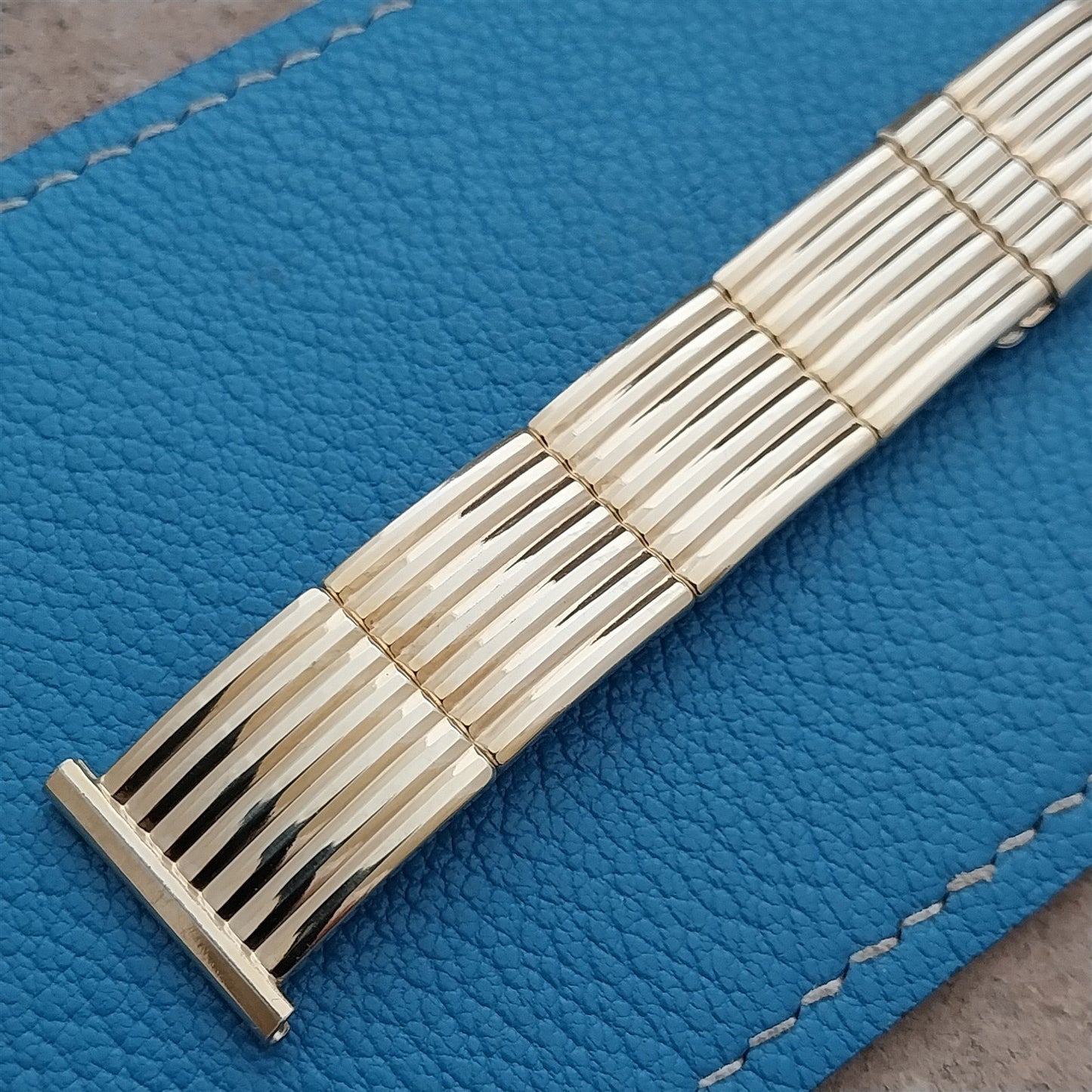 10k Gold Filled 1955 Speidel In The Groove Floating-Link nos Vintage Watch Band