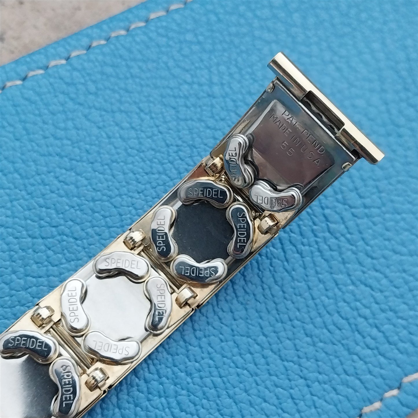 10k Gold Filled 1955 Speidel In The Groove Floating-Link nos Vintage Watch Band
