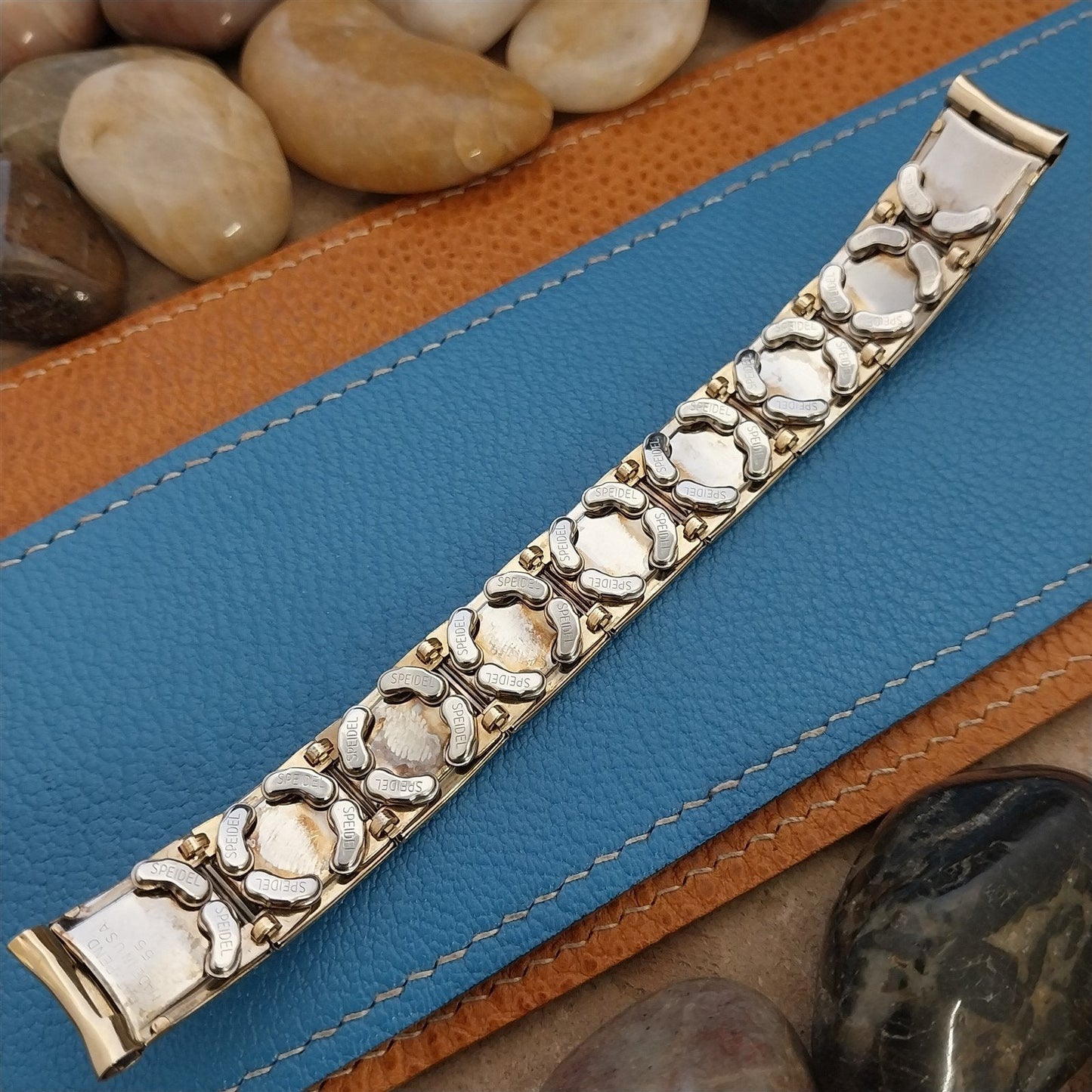 5/8" 10k Gold-Filled 1955 Speidel Floating-Link nos Vintage Watch Band