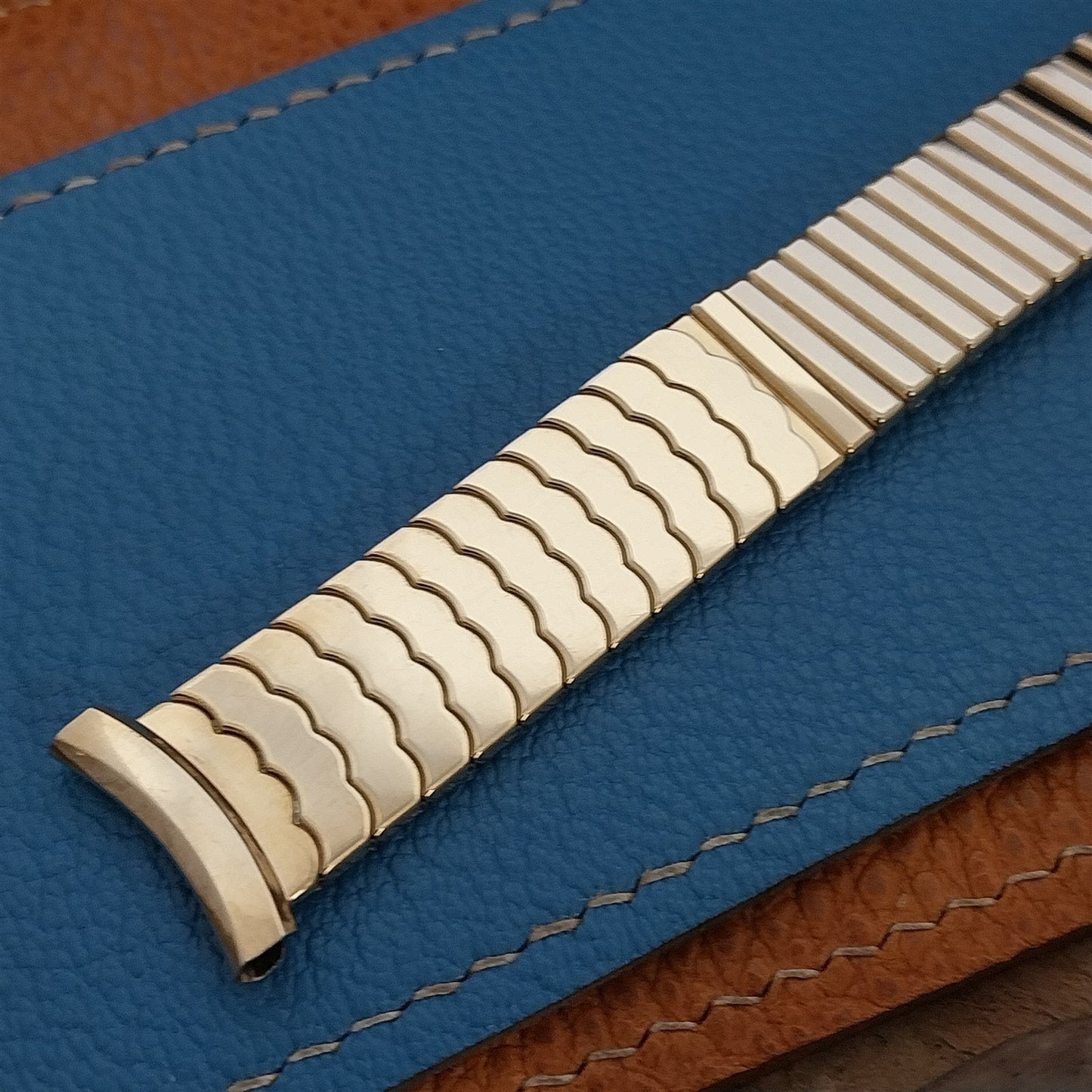 Vintage 1958 19mm 18mm 16mm 10k Yellow Gold Filled Speidel Riptide Watch Band