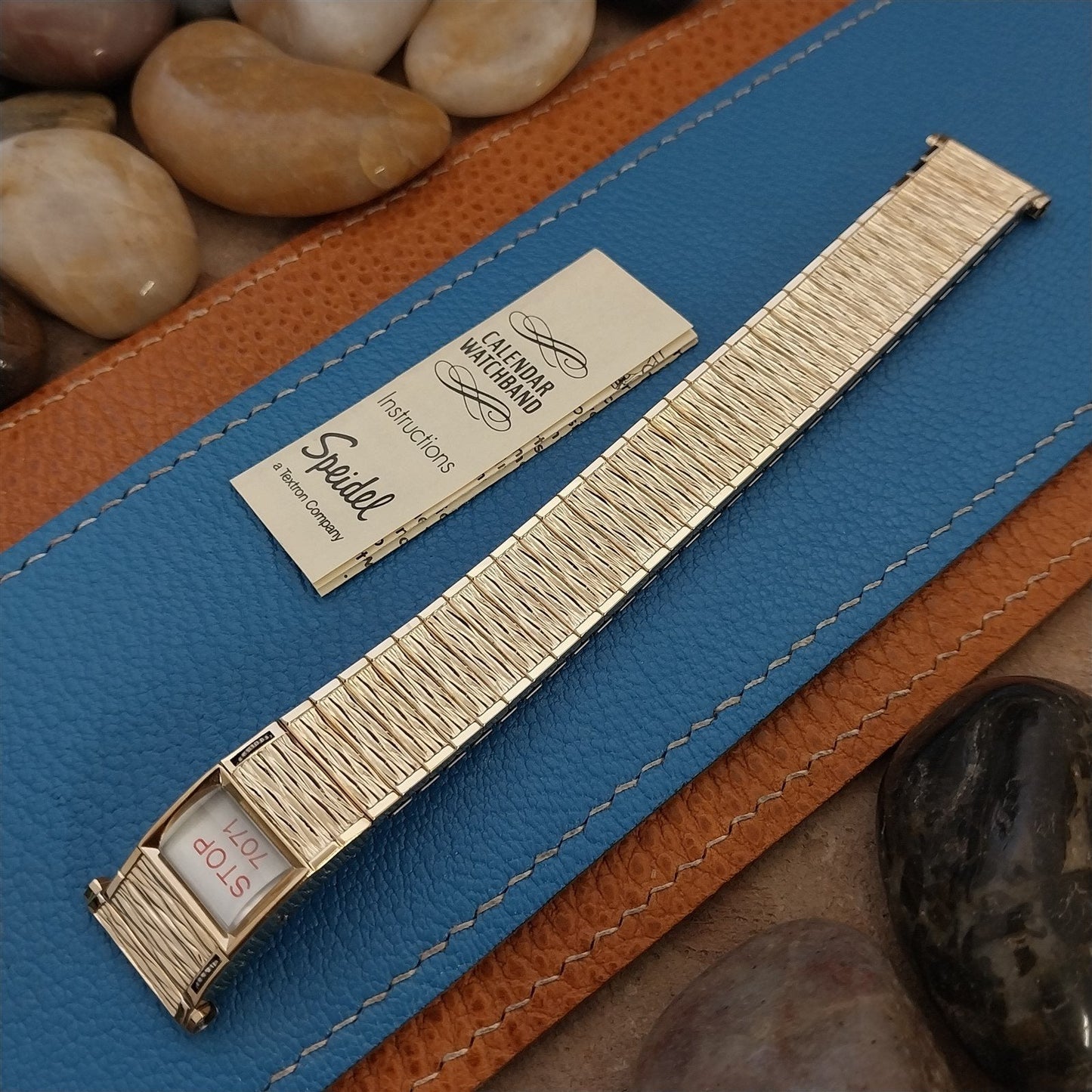 Vintage Speidel 19mm 18mm 10k Gold Filled 1970/1971 Calendar Watch Band nos